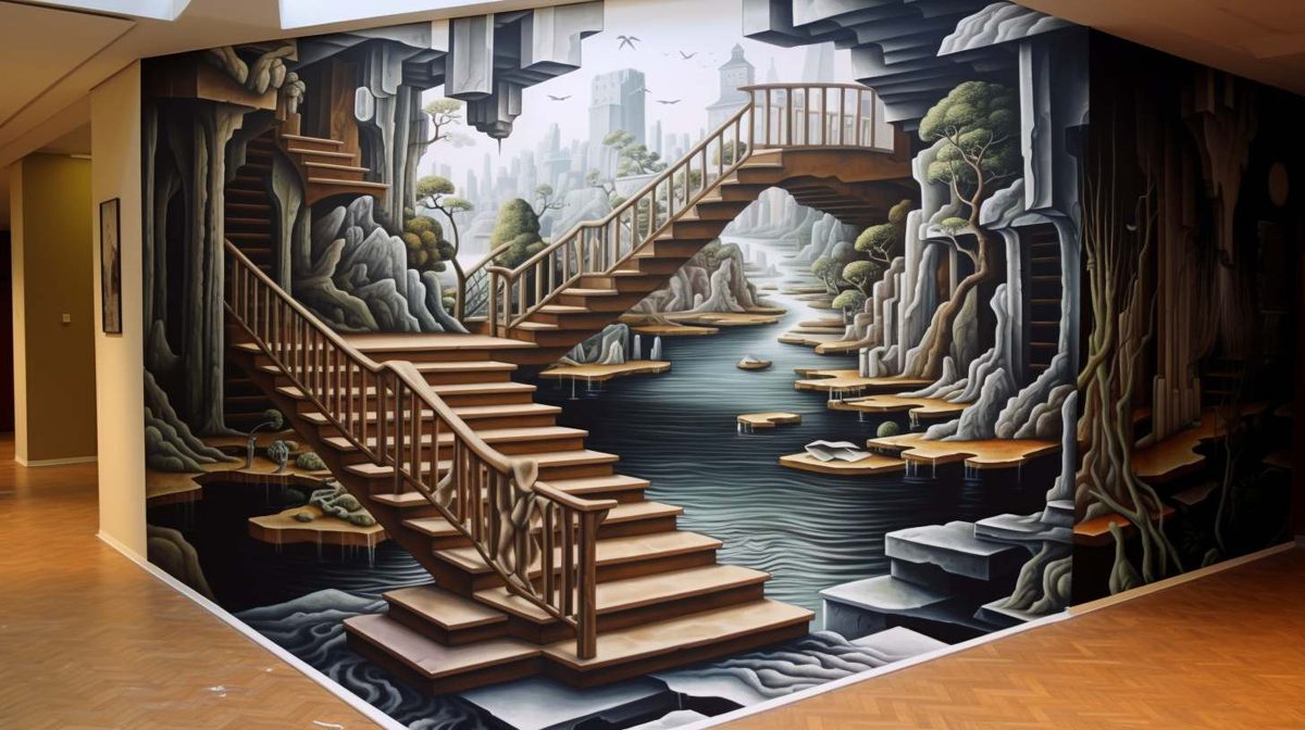 Anamorphic art example art style image