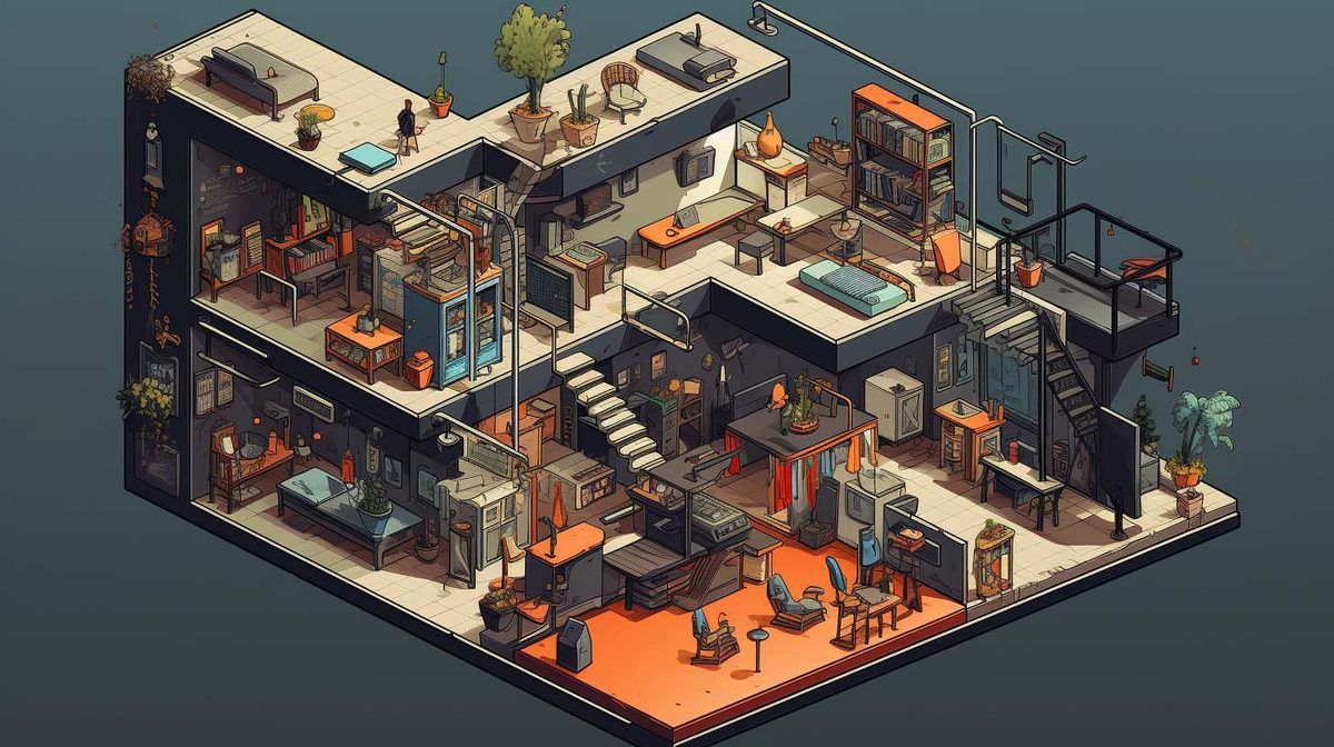 Isometric Drawing example art style image